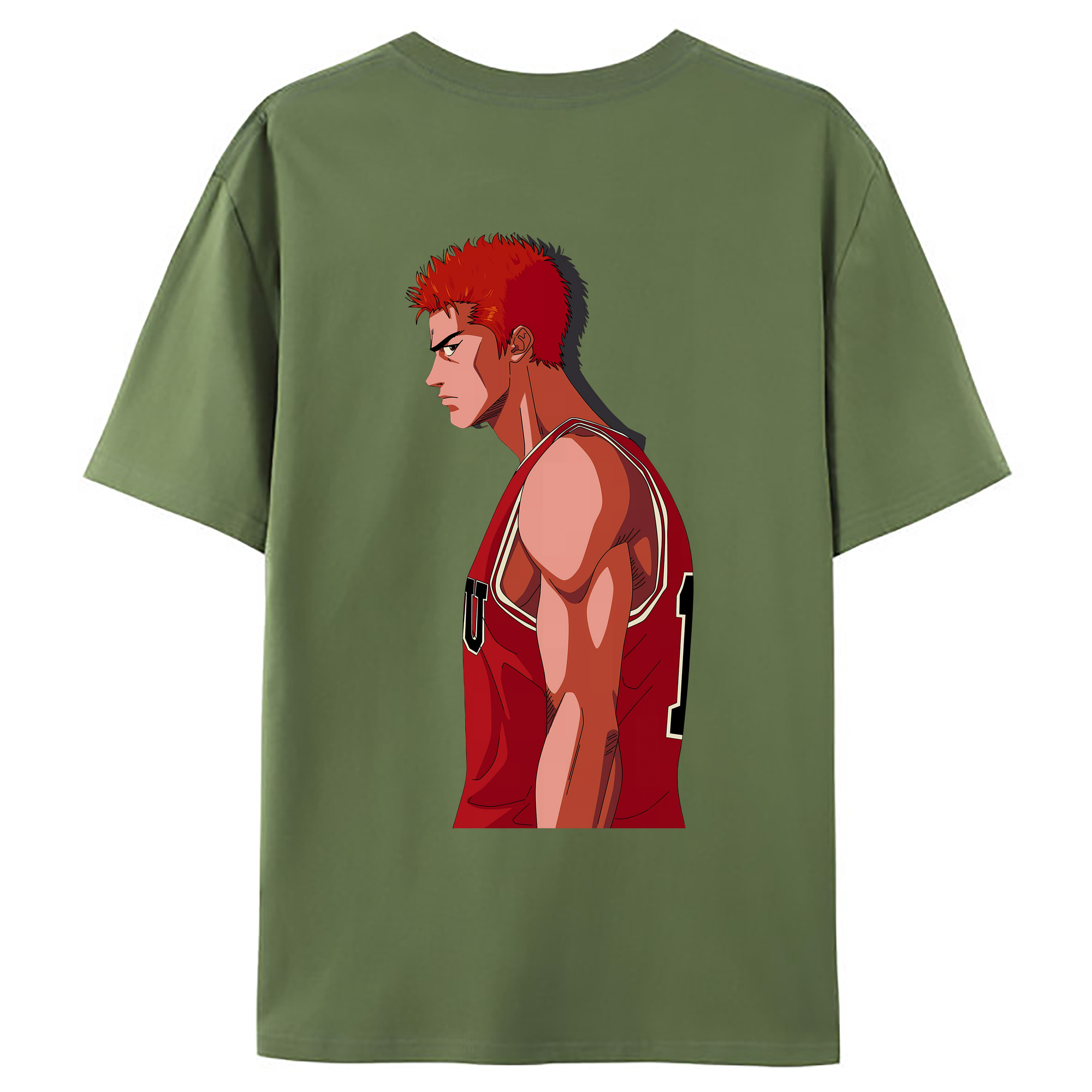 （画像用） SLAM DUNK／スラムダンク 綿100％ メンズ半袖Tシャツ（バックプリント） 通気性
